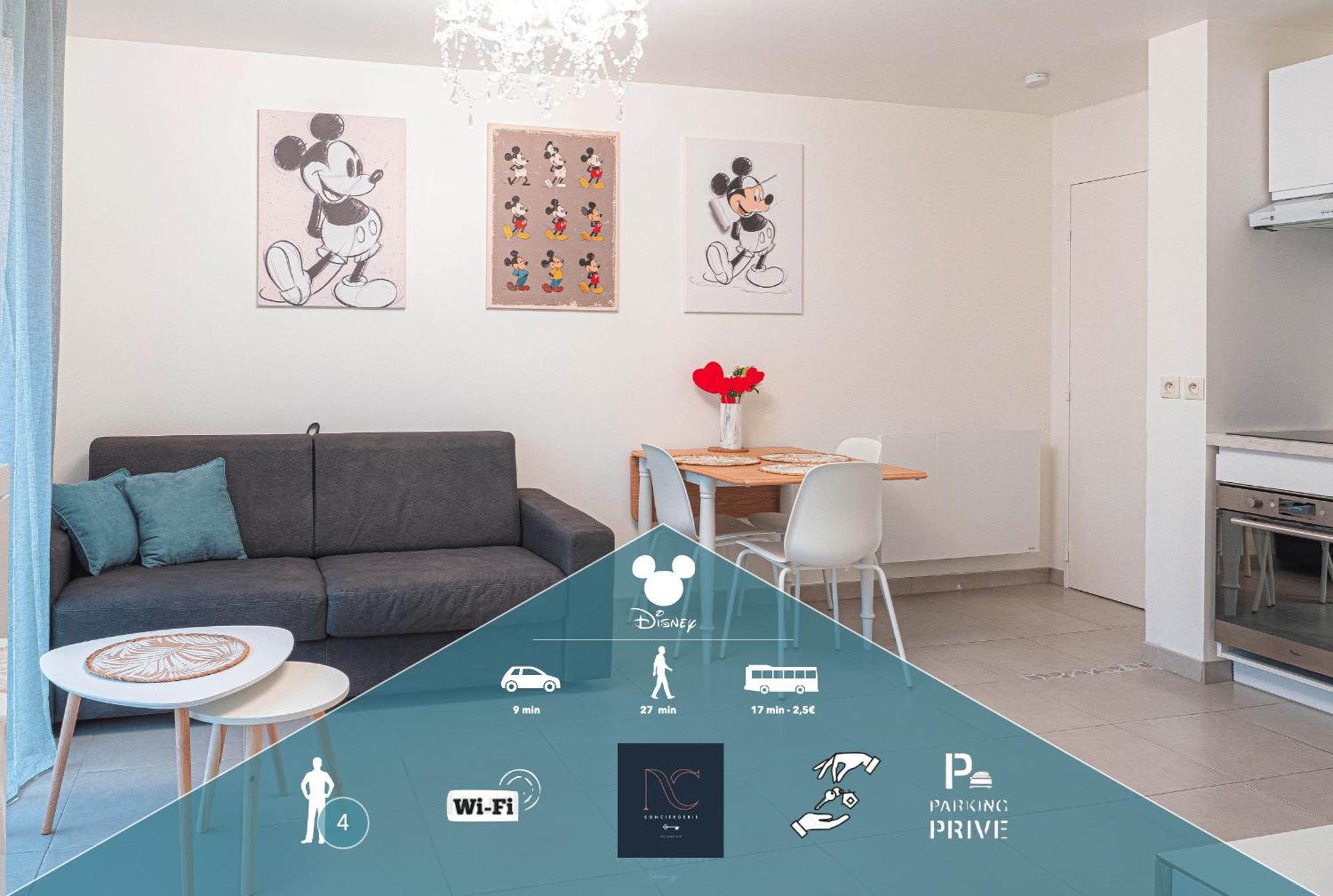 *Disneyland-Paris* 4Pers, Parking, Wifi Chessy  Eksteriør billede
